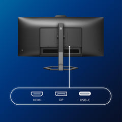 Philips 5000 series 34E1C5600HE/00 LED display 86,4 cm (34") 3440 x 1440 Pixels 4K Ultra HD Zwart