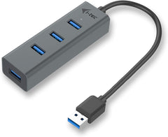 i-tec USB 3.0 Metalen 4-poorts USB HUB - 4x USB 3.0-poort voor Windows MacOS Android ChromeOS