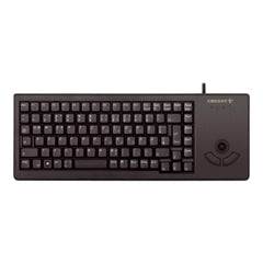 CHERRY XS Trackball-toetsenbord, internationale indeling, QWERTY-toetsenbord, bedraad toetsenbord, mechanisch toetsenbord, ML-mechanica, optische trackball met twee muisknoppen, zwart