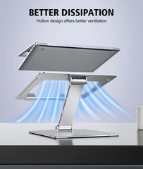 Glangeh Opvouwbare laptopstandaard, ergonomische aluminium laptopstandaard, laptopstandaard compatibel met MacBook Air Pro, XPS en meer laptops van 10-16 inch