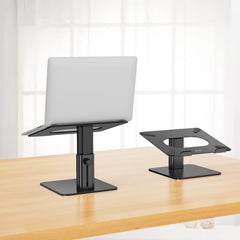 Besign LSX6N Aluminium laptopstandaard, ergonomische verstelbare notebookstandaard, stijghouder computerstandaard, compatibel met 10-15,6 inch laptops, Zwart