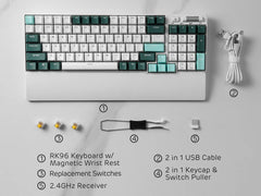 RK ROYAL KLUDGE RK96 RGB Limited Ed, 90% 96 Toetsen Draadloze Triple Mode Bluetooth 5.0/2.4G/USB-C Hot Swappable Mechanisch Toetsenbord w/Software Ondersteuning & Massieve Batterij, RK Geel