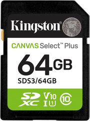 Kingston Canvas Select Plus SDXC 64GB Geheugenkaart - 100MB/s Class 10