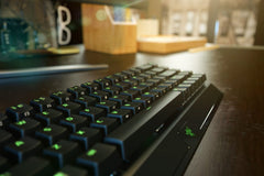 Razer BlackWidow V3 Mini HyperSpeed (Gele schakelaar) - Draadloze 65% mechanische Gaming toetsenbord (Silent mechanische schakelaars, Bluetooth, USB-C) QWERTY DE-Layout | Zwart