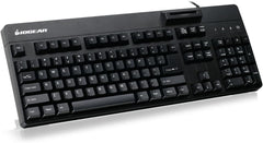 IOGEAR 104-Key Keyboard w/Built-in Common Access Card Reader, W126004033 (Common Access Card Reader (TAA Compliant) GKBSR202TAA, Full-size (100%), USB, QWERTY, Black)