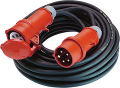 Bachmann 348.171 CEE Krachtstroom Verlengkabel 400V - H07RN-F 5G6mm² - 10m - Zwart