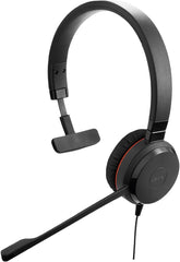 Jabra Evolve 30 UC Mono On-Ear Headset - USB & 3.5mm Jack - Zwart