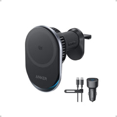 Anker Prime Draadloze Autolader 25W Qi2 Snellader - Zwart