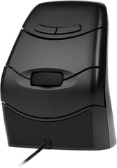 BakkerElkhuizen DXT 3 Wired, Bedrade precisiemuis, Verticale muis, Rechts- en linkshandig, Bedraad, Zwart