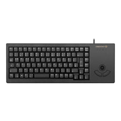 CHERRY XS Trackball-toetsenbord, internationale indeling, QWERTY-toetsenbord, bedraad toetsenbord, mechanisch toetsenbord, ML-mechanica, optische trackball met twee muisknoppen, zwart