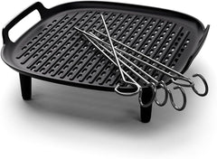 Philips Airfryer Grillpan XXL - dubbellaags koken, 6 spiesen