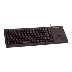 CHERRY XS Trackball-toetsenbord, internationale indeling, QWERTY-toetsenbord, bedraad toetsenbord, mechanisch toetsenbord, ML-mechanica, optische trackball met twee muisknoppen, zwart