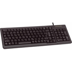 CHERRY G84-5200 Compact toetsenbord, internationale indeling, QWERTY-toetsenbord, bedraad toetsenbord, compact ontwerp, ML-mechanica, zwart