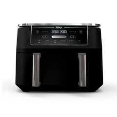 DZ302 Foodi 10-qt. 6-in-1 DualZone Smart XL Airfryer met 2 onafhankelijke manden, Match Cook & Smart Finish om aan de lucht te bakken, aan de lucht braden, braden, bakken, drogen en warm houden, zwart