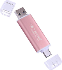 Transcend ESD310P Externe SSD 1TB - USB-C & USB-A 10Gbps - Roze
