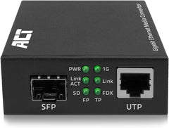 ACT Gigabit Ethernet-mediaconverter glasvezel, voldoet aan de standaard 802.3ab, Multi Mode, Single Mode SFP+ - AC4451