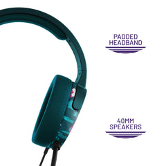 STEALTH PANTHER Gaming Headset GLITCH - Blauwgroen, Over Ear Gaming Headset, Werkt met PS4/PS5, XBOX, Switch, PC met flexibele microfoon, 3,5 mm jack, 1,5 m kabel, lichtgewicht en comfortabel