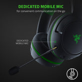 Razer Kaira Pro - Draadloze Gaming Headset voor Xbox Series X/S + Xbox One + PC + Bluetooth (Wireless, titanium-drivers van 50 mm, supercardioïde microfoon) Zwart - Groen