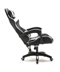 Gamestoel Cyclone tieners - bureaustoel - racing gaming stoel - wit zwart
