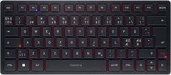 CHERRY KW 9200 MINI Draadloos Toetsenbord - Multi-Device - Pan-Nordic (QWERTY) - Zwart