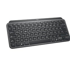 Logitech MX Keys Mini draadloos toetsenbord, compact, Bluetooth, achtergrondverlichting, USB-C, compatibel met Apple macOS, iOS, Windows, Linux, Android, metalen behuizing - donkergrijs, QWERTZ