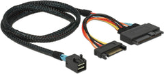 DeLOCK SFF-8643 naar U.2 SFF-8639 Kabel met SATA Voeding - 75 cm