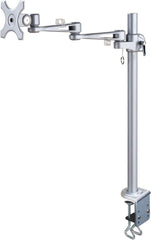 Newstar FPMA-D935POLE70 Full Motion Bureauhouder (klem) voor 10-30 inch monitorscherm, in hoogte verstelbaar - zilver
