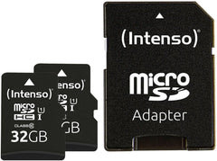 Intenso Premium MicroSDHC 32GB Duopack (2x 32GB) met SD-Adapters - 90 MB/s