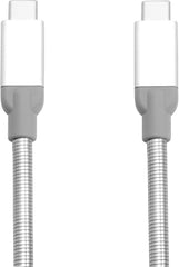 Verbatim Roestvrijstalen USB-C naar USB-C Kabel - USB 3.1 - 30 cm - Zilver