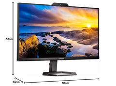 Philips 24E1N5300HE - 24 inch FHD USB-C monitor, webcam, in hoogte verstelbaar, luidspreker (1920x1080, 75 Hz, HDMI, DisplayPort, USB-C, USB-hub) zwart