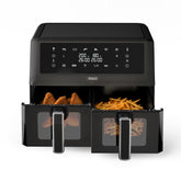 Princess airfryer met dubbele mand - 11 L - BPA- en PFAS-vrij - Gesynchroniseerd kookuiteinde - 8 programma's - Kijkvenster - 2400 W - 182276