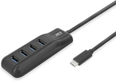 ACT AC6420 USB-C Hub - 4x USB-A 3.0 - 5 Gbps - Kabel 50 cm - Zwart