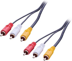 LINDY 35692 Premium AV Kabel - 3x RCA Phono naar 3x RCA Phono - 3 meter