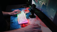 CHERRY XTRFY K5V2 Compact, mechanisch gamingtoetsenbord, 65% formaat, UK-lay-out (QWERTY), hot-swap-toetsenbord, CHERRY MX2A rode schakelaars, transparant wit