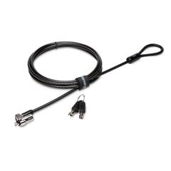 Kensington K65020EU - Microsaver 2.0-hangslot met sleutel voor laptop met kabel gemaakt van staal en koolstof, 10 mm zware kop- en T-bar-technologie op het slot, 1,8 m lang, grijs