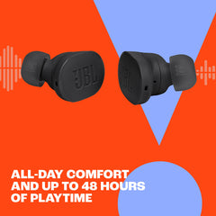 JBL Tune Buds - True Wireless Noise Cancelling oordopjes (blauw), klein, JBLTBUDSBLUAM
