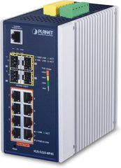 Planet IGS-5225-8P4S Industriële Managed L2+ PoE Switch - 8x Gigabit + 4x SFP