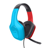 Trust Gaming GXT 416S Zirox Lichtgewicht Gaming Headset voor Nintendo Switch met 50mm-drivers, 3.5 mm Jack, 1,2 m Kabel, Opklapbare Microfoon, Over-Ear Bedrade Koptelefoon - Blauw/Rood