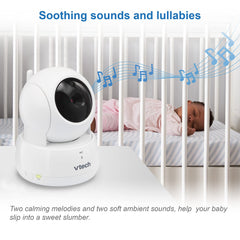 VTech VM923 Babyfoon, 2,8 inch scherm, Pan-Tilt-Zoom, 300 m lang bereik, nachtzicht, 2-weg audio, temperatuursensor, slaapliedjes, veilige transmissie zonder wifi