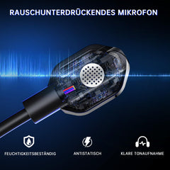 2,4 GHz draadloze headset voor Xbox Series X|S, draadloze hoofdtelefoon voor Xbox One, PC, PS5, PS4, Switch, verwijderbare ruisonderdrukkende microfoon, 3D-surround sound, 60 uur batterijduur, RGB
