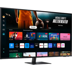 Samsung M70D Smart Monitor, 43 inch, 4K AI upscaling, UHD, 60 Hz, streaming-monitor met entertainment en gaming-hub, scherm met luidsprekers, Smart TV-apps met afstandsbediening, LS43DM702UUXEN