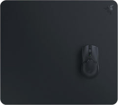 Razer Atlas - Glazen muismat (Premium gehard glas, Ultraglad oppervlak, Micro-geëtst oppervlak, Vuil- en krasbestendig, Stillere muisbewegingen, Antislip rubberen basis) Zwart