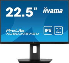 iiyama ProLite XUB2395WSU-B5 57cm 22,5" IPS LED-monitor 16:10 WUXGA VGA HDMI DP USB2.0 Slim-Line hoogteverstelling Pivot FreeSync zwart