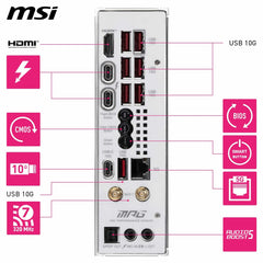 MSI MPG Z890I EDGE TI WIFI-moederbord, mini-ITX - ondersteunt Intel Core Ultra-processors (serie 2), LGA 1851-110A SPS VRM, DDR5-geheugenboost (8600+ MT/s OC), PCIe 5.0 x16, M.2 Gen5, Wi-Fi 7, 5G