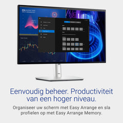 Dell U2424H UltraSharp 24" Full HD (1920x1080) Monitor, 120Hz, IPS, 5ms, 100% sRGB, 2x USB-C, 2x DisplayPort, HDMI, 3x USB, 3 Jaar Garantie, Zilver