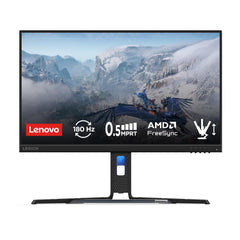 Lenovo Legion R24e Gaming Monitor 23,8 inch (FHD, IPS, 180 Hz, 0,5 ms, HDMI + DP, HDMI-kabel, AMD FreeSync) kantelinstelling, zwart