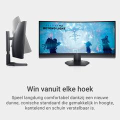 Dell S3422DWG 34" WQHD (3440x1440) 21:9 1800R Gebogen Gaming Monitor, 144Hz, VA, 1ms MPRT, AMD FreeSync Premium Pro, HDR 400, DisplayPort, 2x HDMI, 5x USB, 3 Jaar Garantie