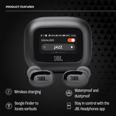 JBL Live Buds 3 - Echte draadloze oordopjes met ruisonderdrukking, 40 uur totale weergave, draadloos opladen, 6 microfoons voor perfecte gesprekken, meerpuntsaansluiting, IP55 waterdicht en stofdicht