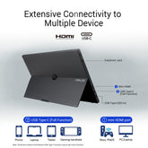 ASUS ZenScreen Touch MB16AMTR portable monitor — 16 inch (15.6 inch viewable), FHD (1920 x 1080), IPS, 10-point touch, Built-in Battery, Hybrid Signal Solution, Mini-HDMI