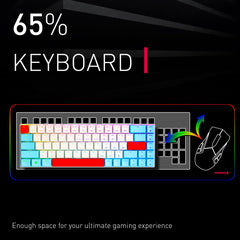 CHERRY MX-LP 2.1 Compact Wireless, compact draadloos gamingtoetsenbord met 68 toetsen, Britse lay-out (QWERTY), RGB-achtergrondverlichting, MX Low Profile Speed mechanische schakelaars, zwart